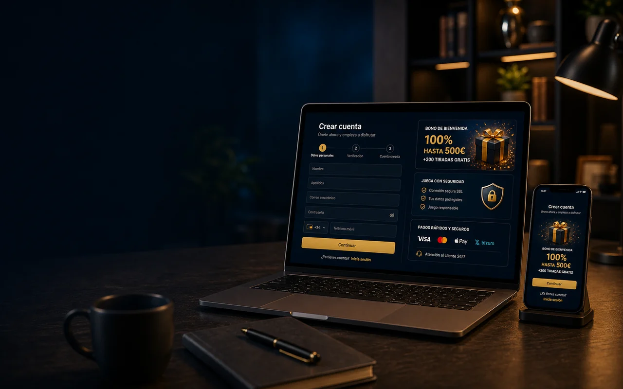 Crear cuenta en GoldenPark Casino Online España